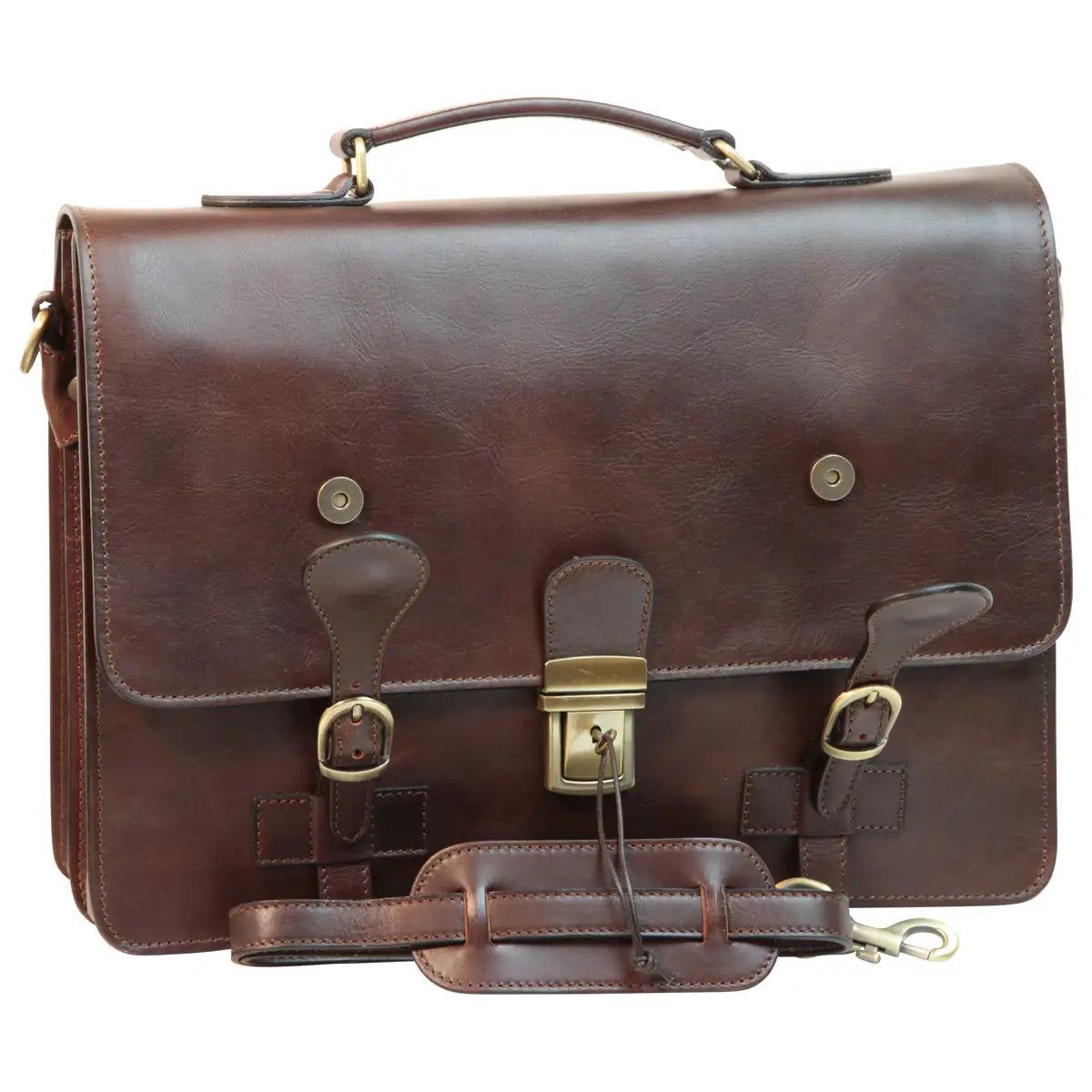 Leather Briefcase with buckle closures | Business & Office