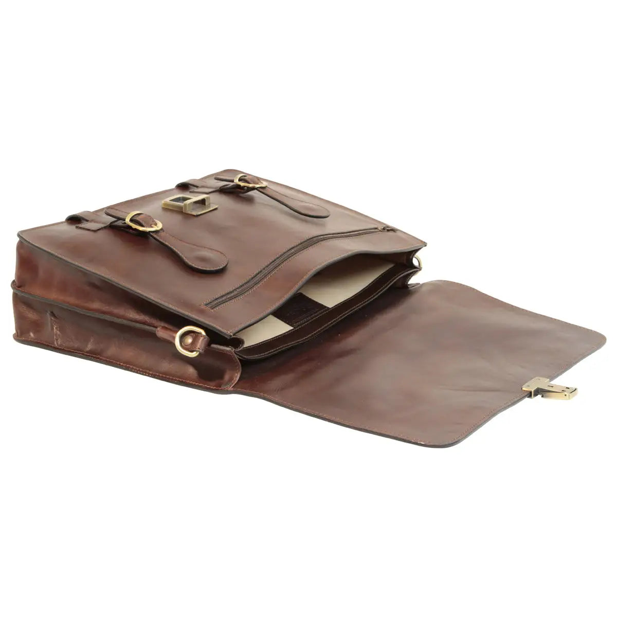 Leather Briefcase with buckle closures | Business & Office