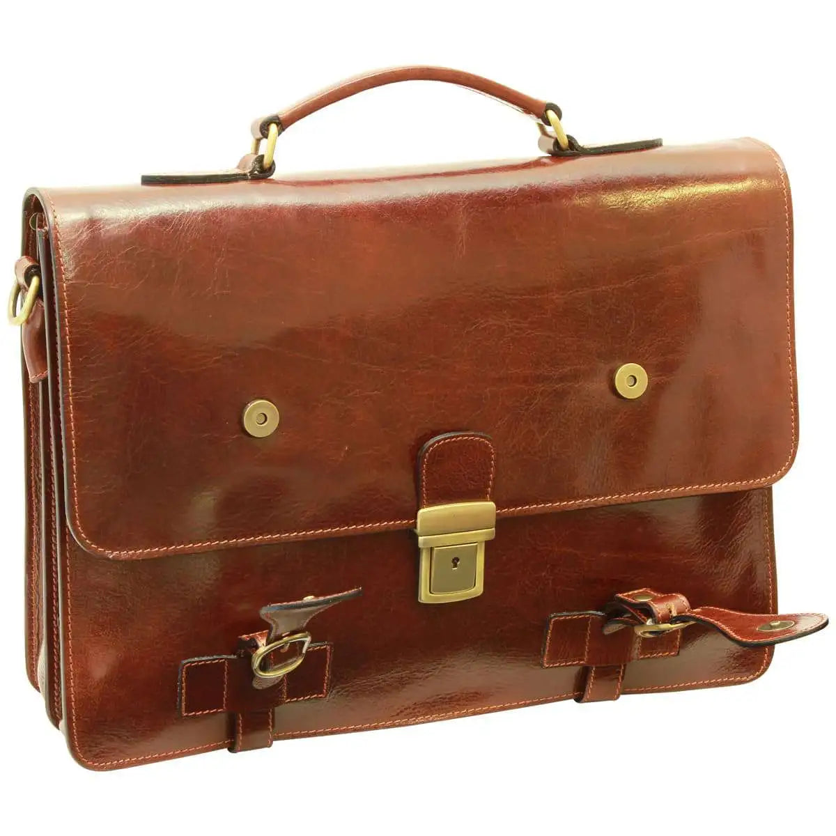 Leather Briefcase with buckle closures | Business & Office