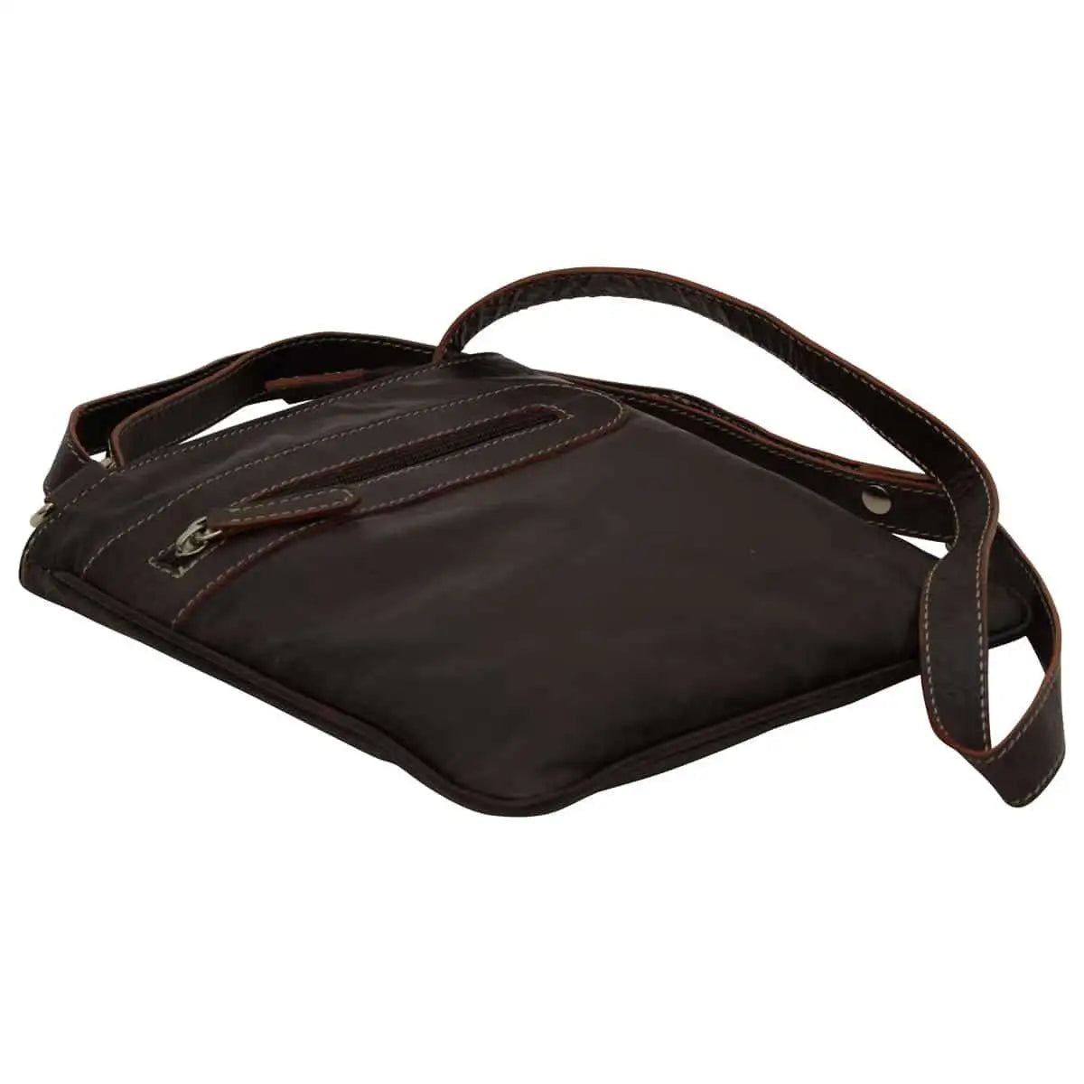 Leather Cross Body Bag with Zip Pocket | Casual & Everyday Use