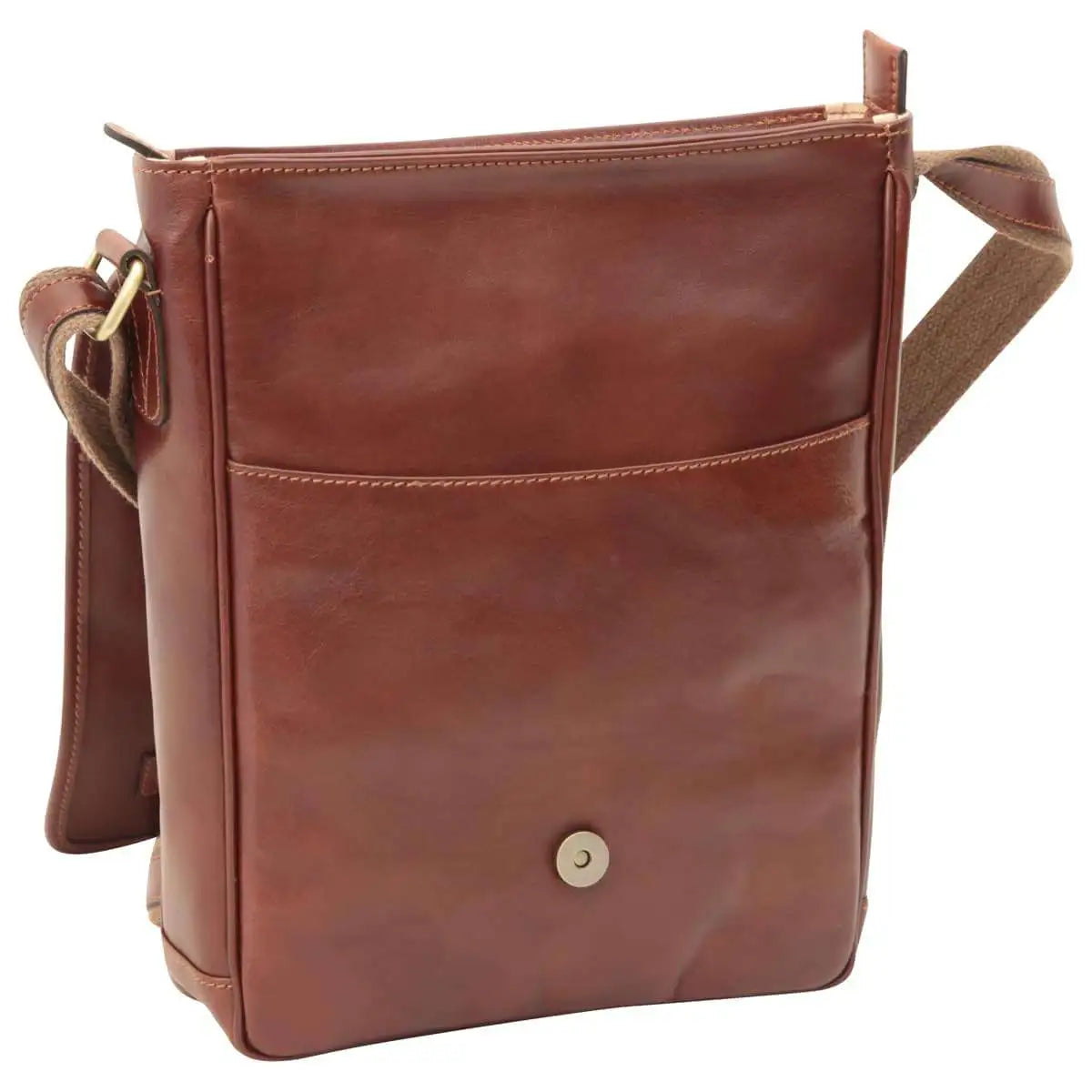 Medium Leather Bag with Double Magnetic Closure | Everyday Use & Travel