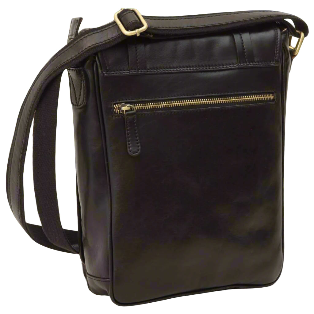Old Angler Medium Leather Bag with Double Magnetic Closure | Everyday Use & Travel