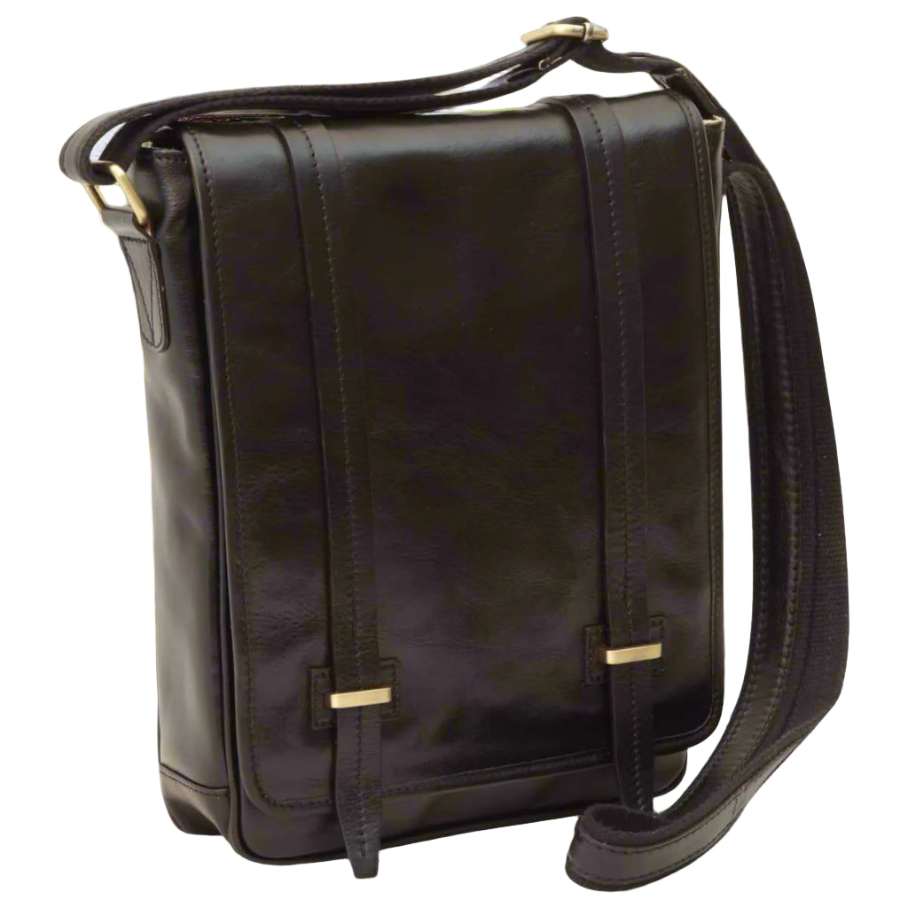Old Angler Medium Leather Bag with Double Magnetic Closure | Everyday Use & Travel