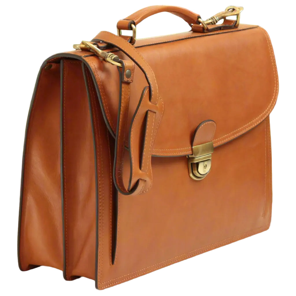 Old Angler Briefcase with Leather Shoulder Strap | Office & Work
