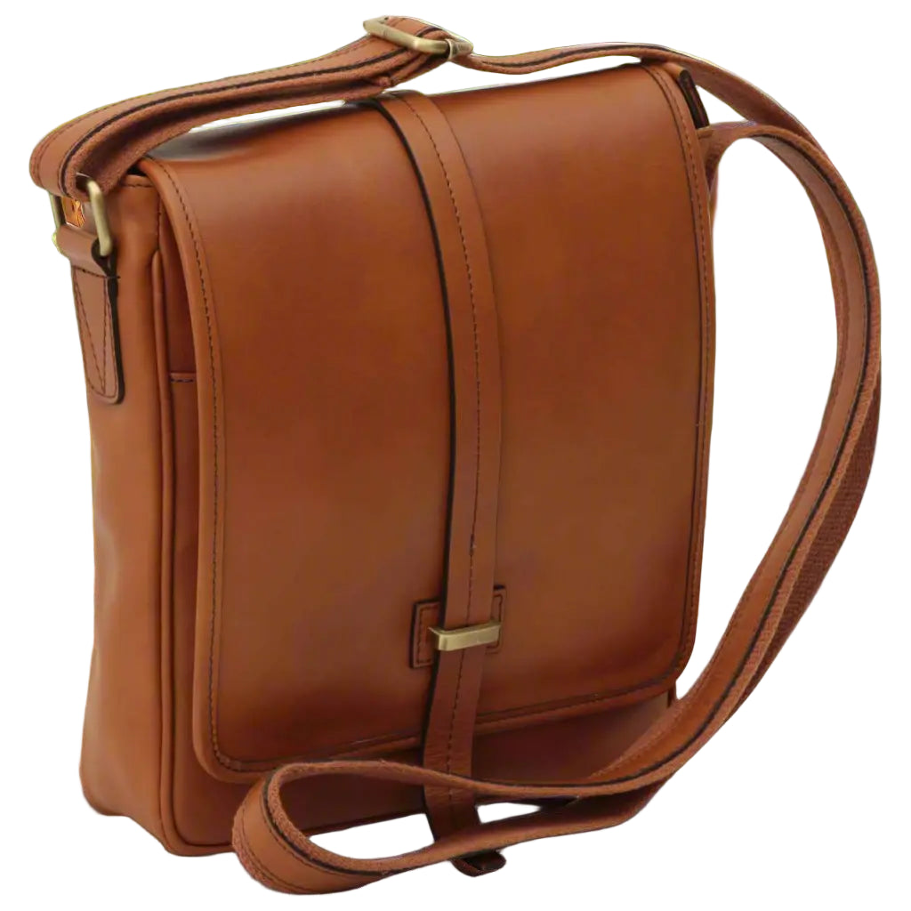 Old Angler Small Leather Bag with Magnetic Closure | Travel & Casual