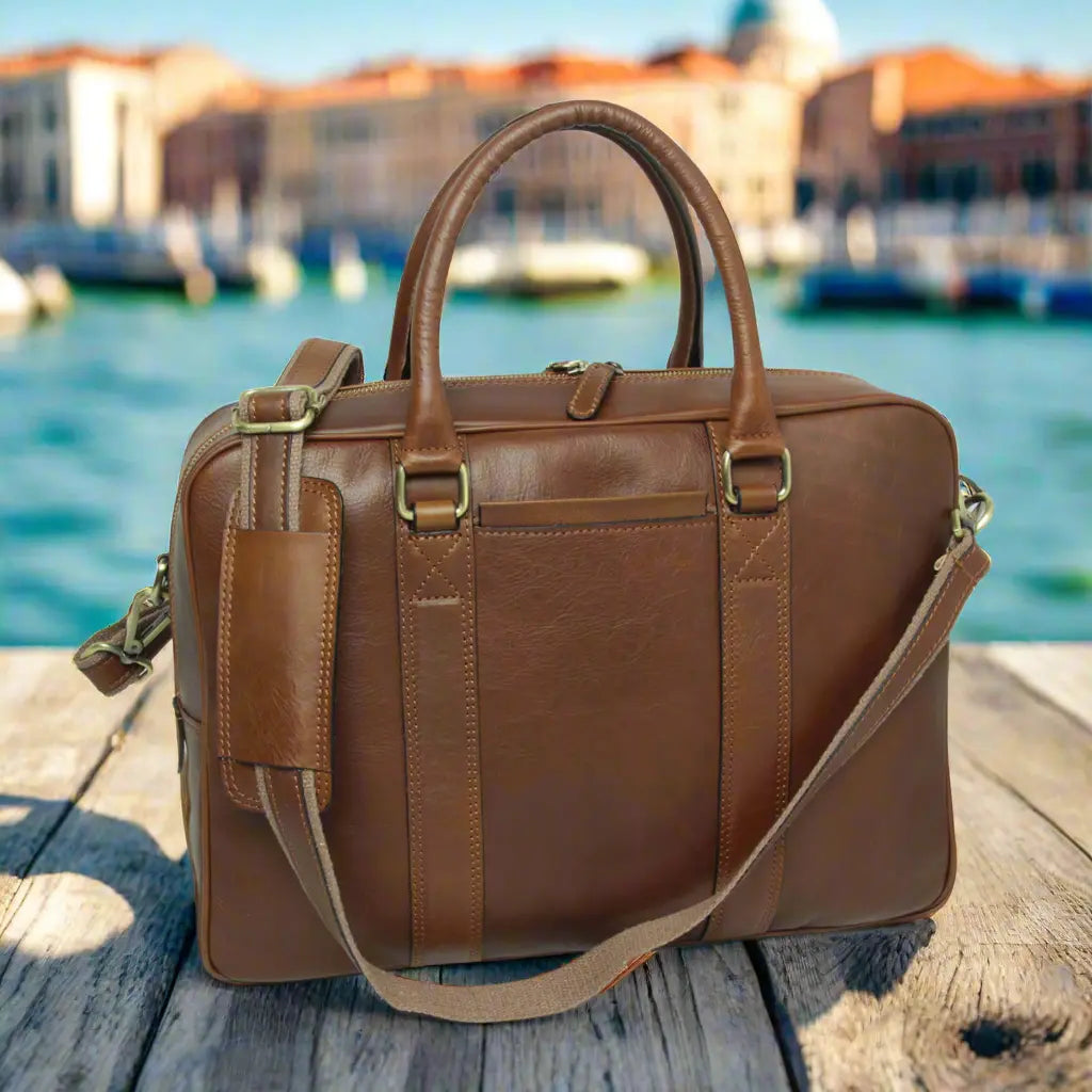 Soft Calfskin Leather Briefcase | Business & Office