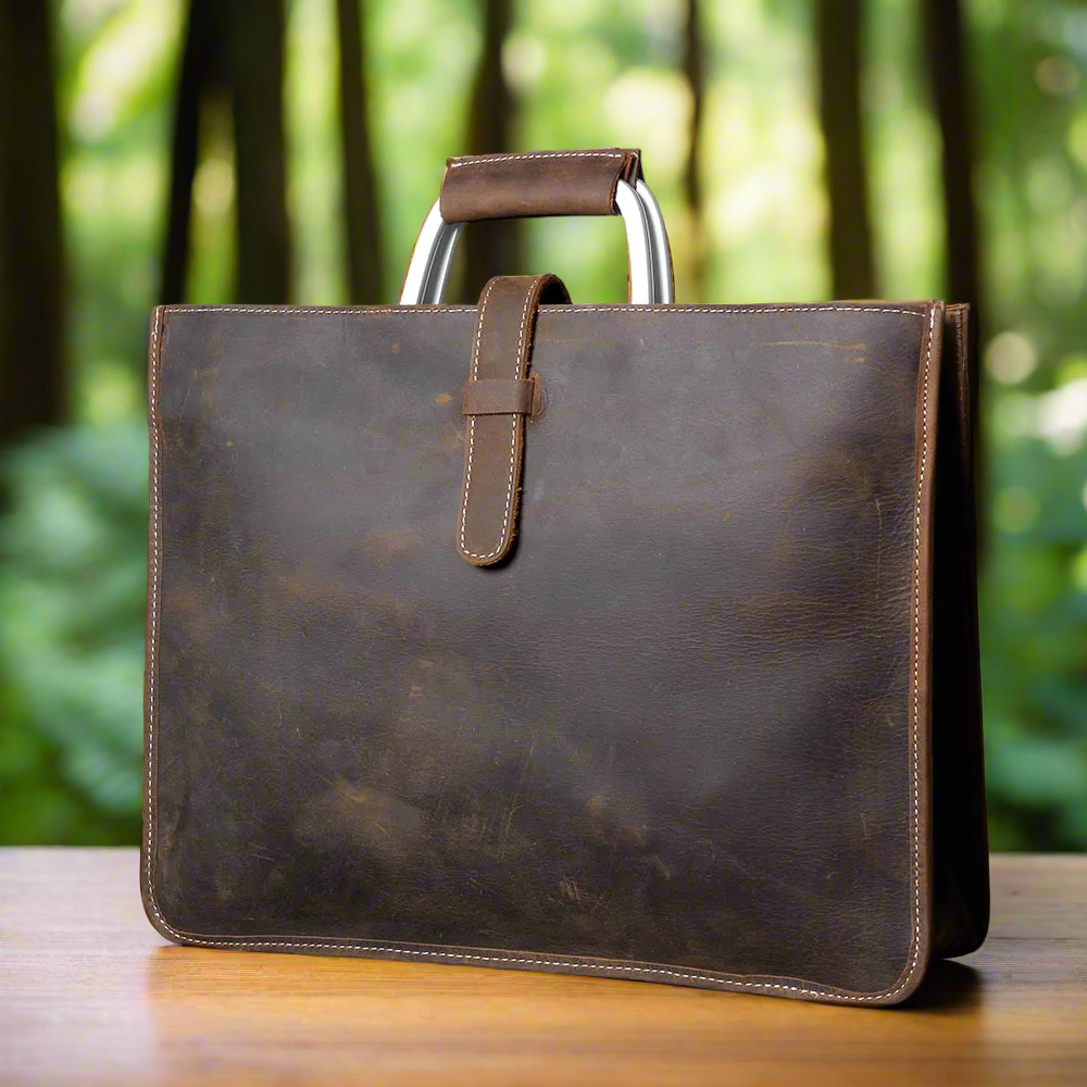 Lightweight Leather Box Bag | Casual & Work