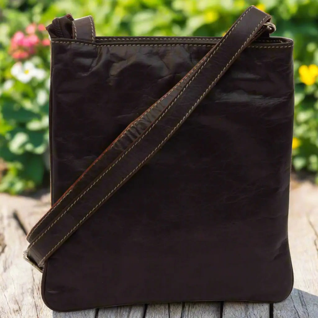 Leather Cross Body Bag with Zip Pocket | Casual & Everyday Use