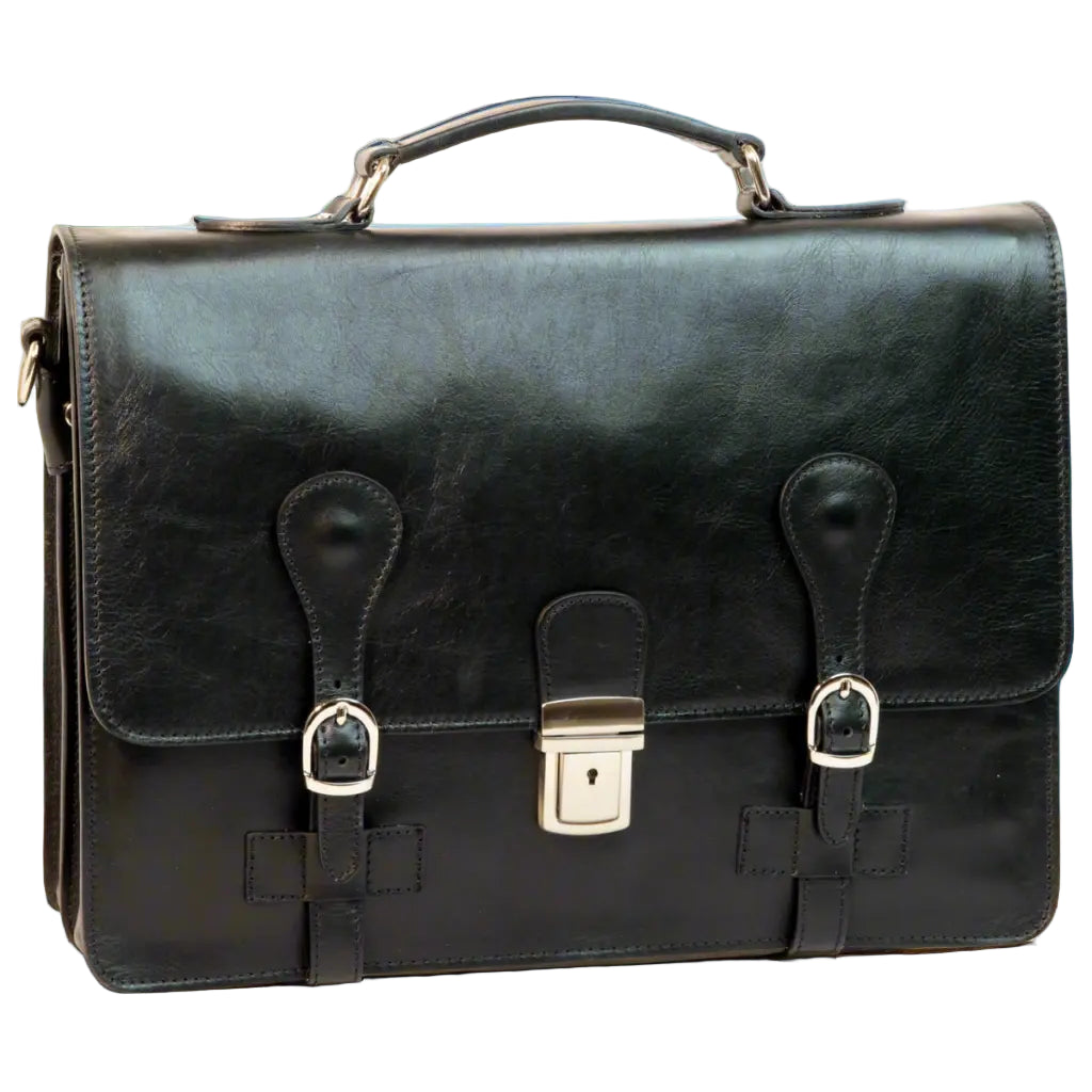 Old Angler Leather Briefcase with buckle closures | Business & Office