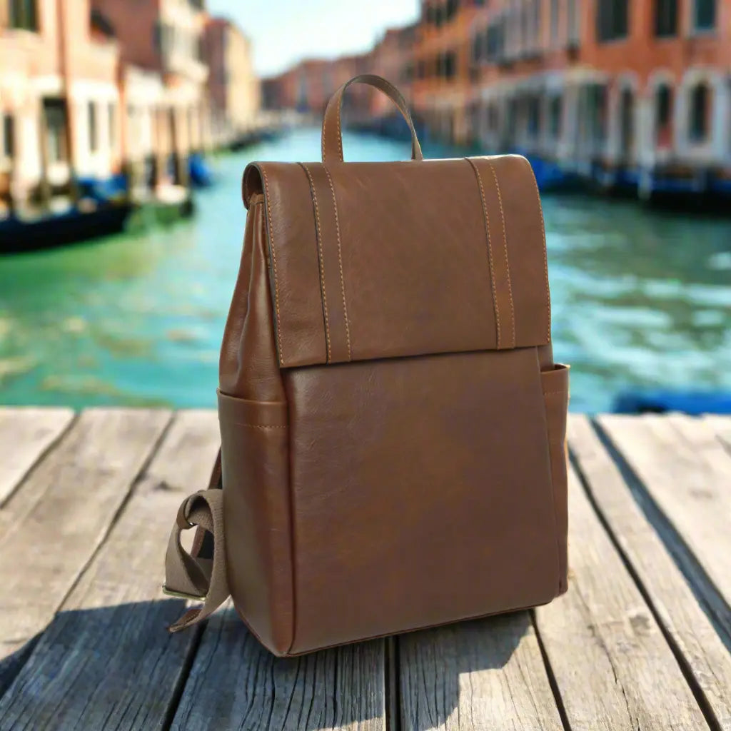 Leather laptop backpack | Work & Travel