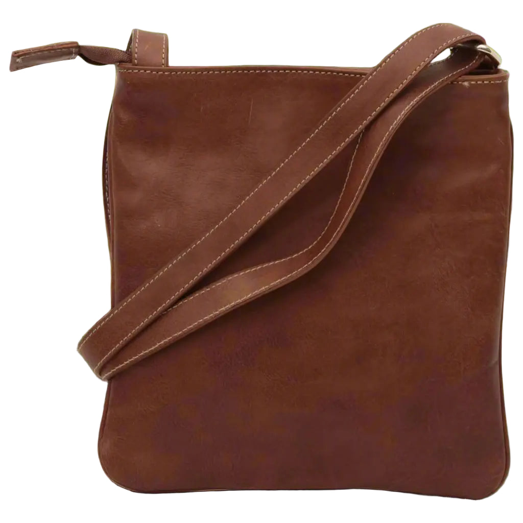 Old Angler Leather Cross Body Bag with Zip Pocket | Casual & Everyday Use
