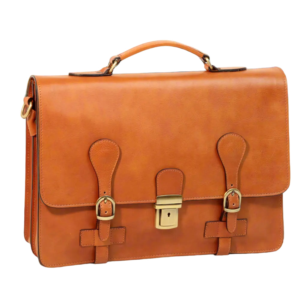 Old Angler Leather Briefcase with buckle closures | Business & Office