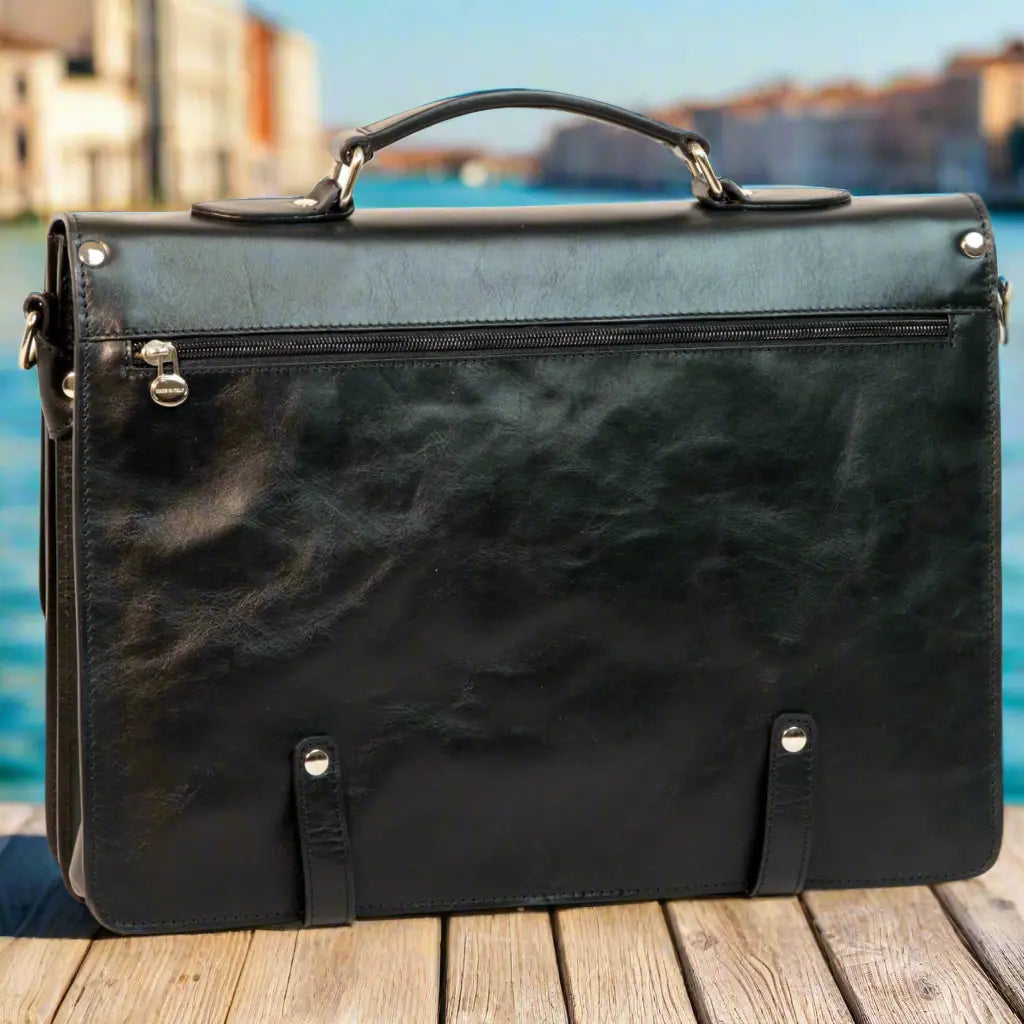 Leather Briefcase with buckle closures | Business & Office