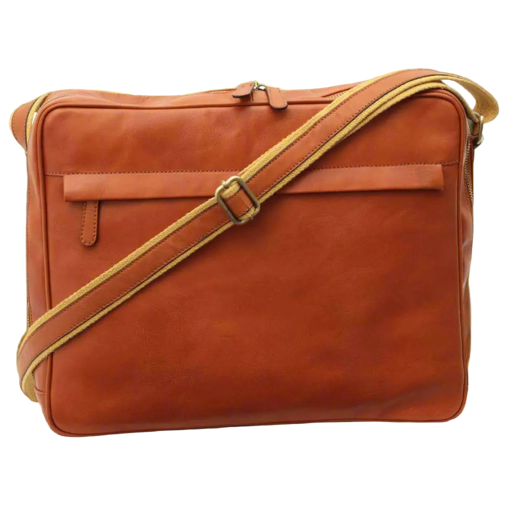 Old Angler Vachetta Leather Messenger | Travel & Everyday Use