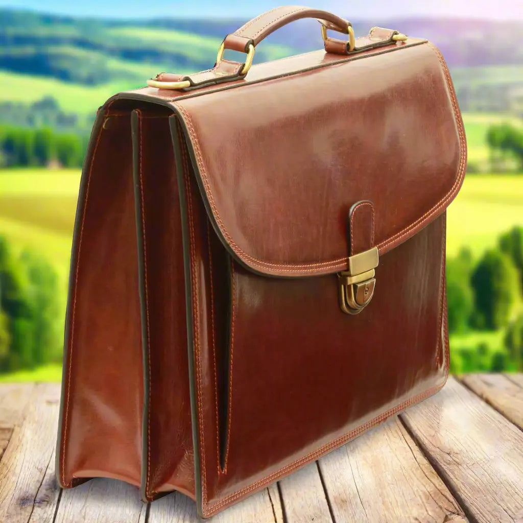 Briefcase with Leather Shoulder Strap | Office & Work