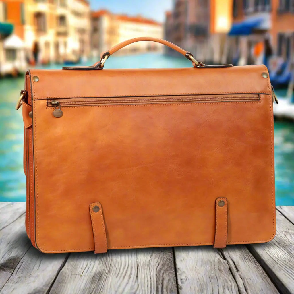 Leather Briefcase with buckle closures | Business & Office