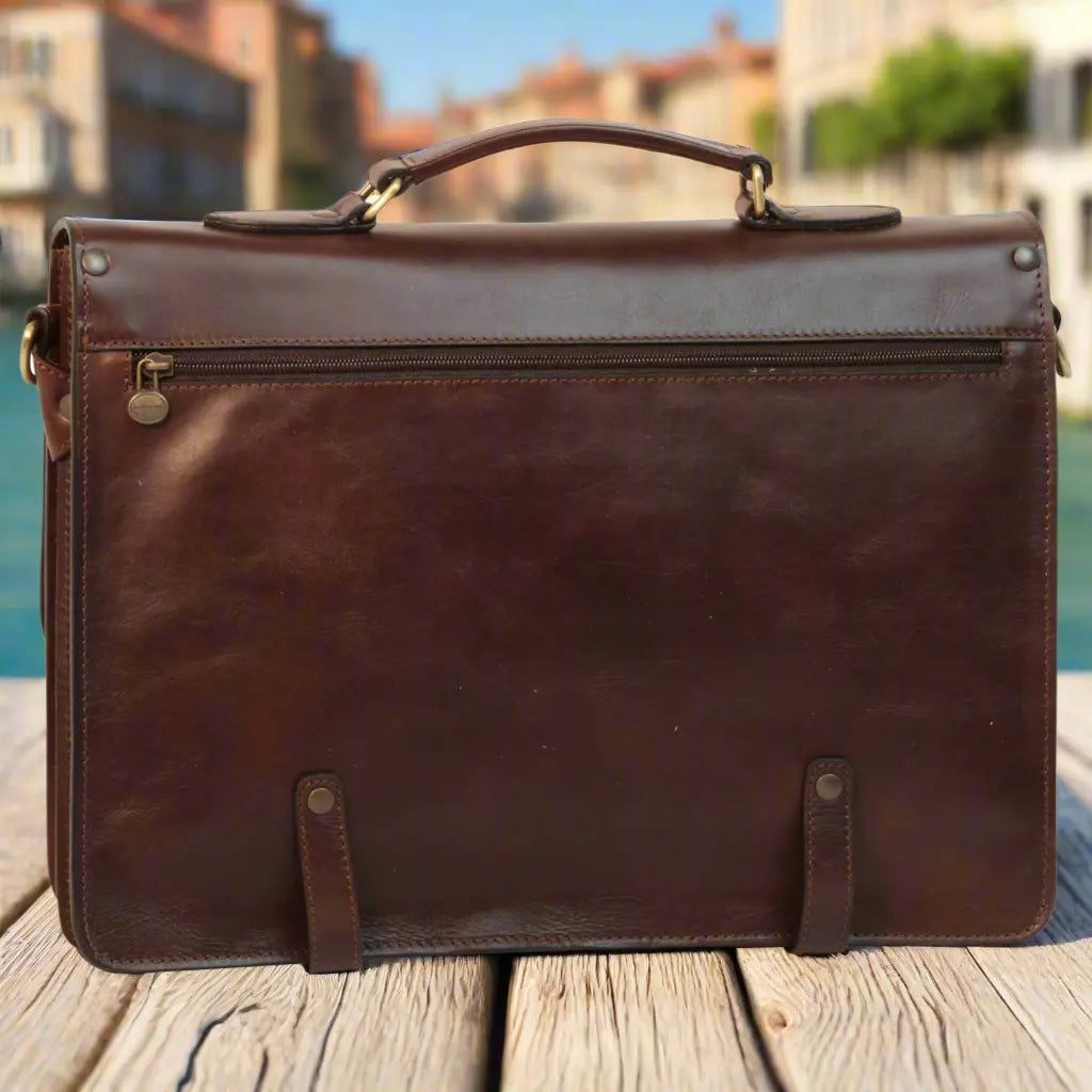Leather Briefcase with buckle closures | Business & Office