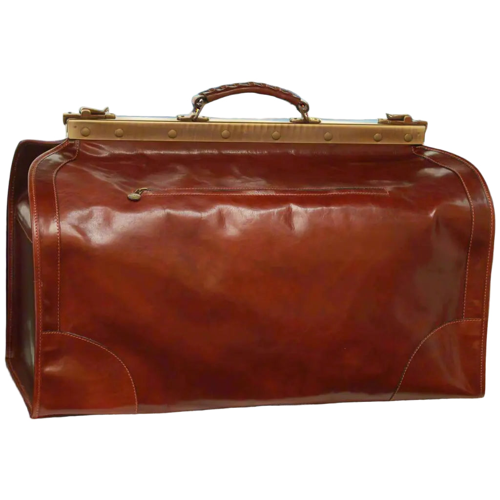 Old Angler Large Leather "Old America" Bag | Travel & Weekend