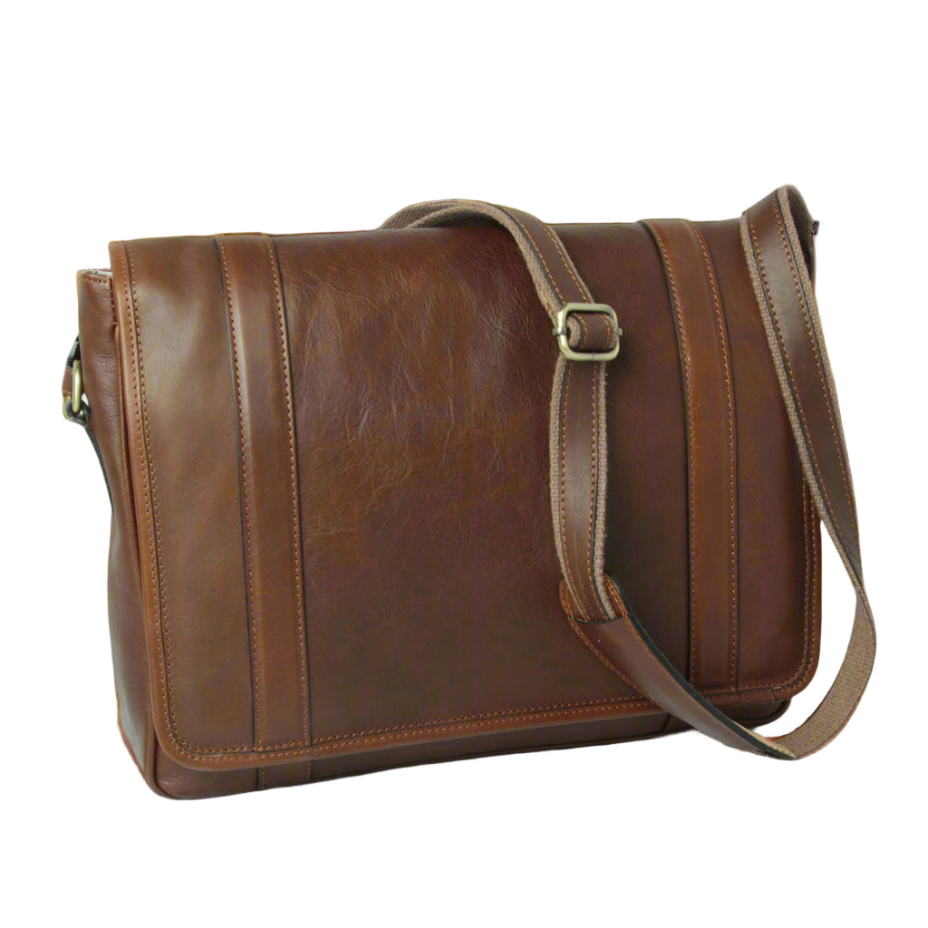 Old Angler Soft Calfskin Leather Messenger Bag | Office & Business