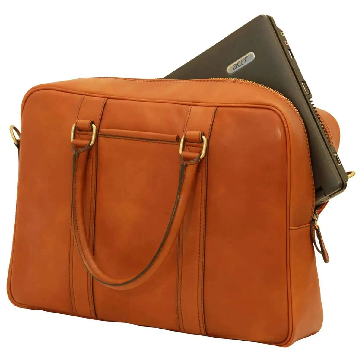 Soft Calfskin Leather Briefcase | Business & Office