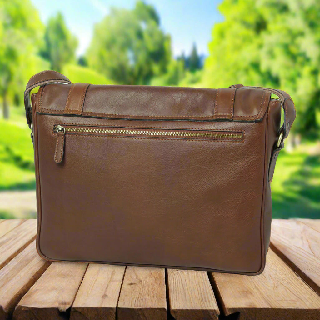 Soft Calfskin Leather Messenger Bag | Office & Business