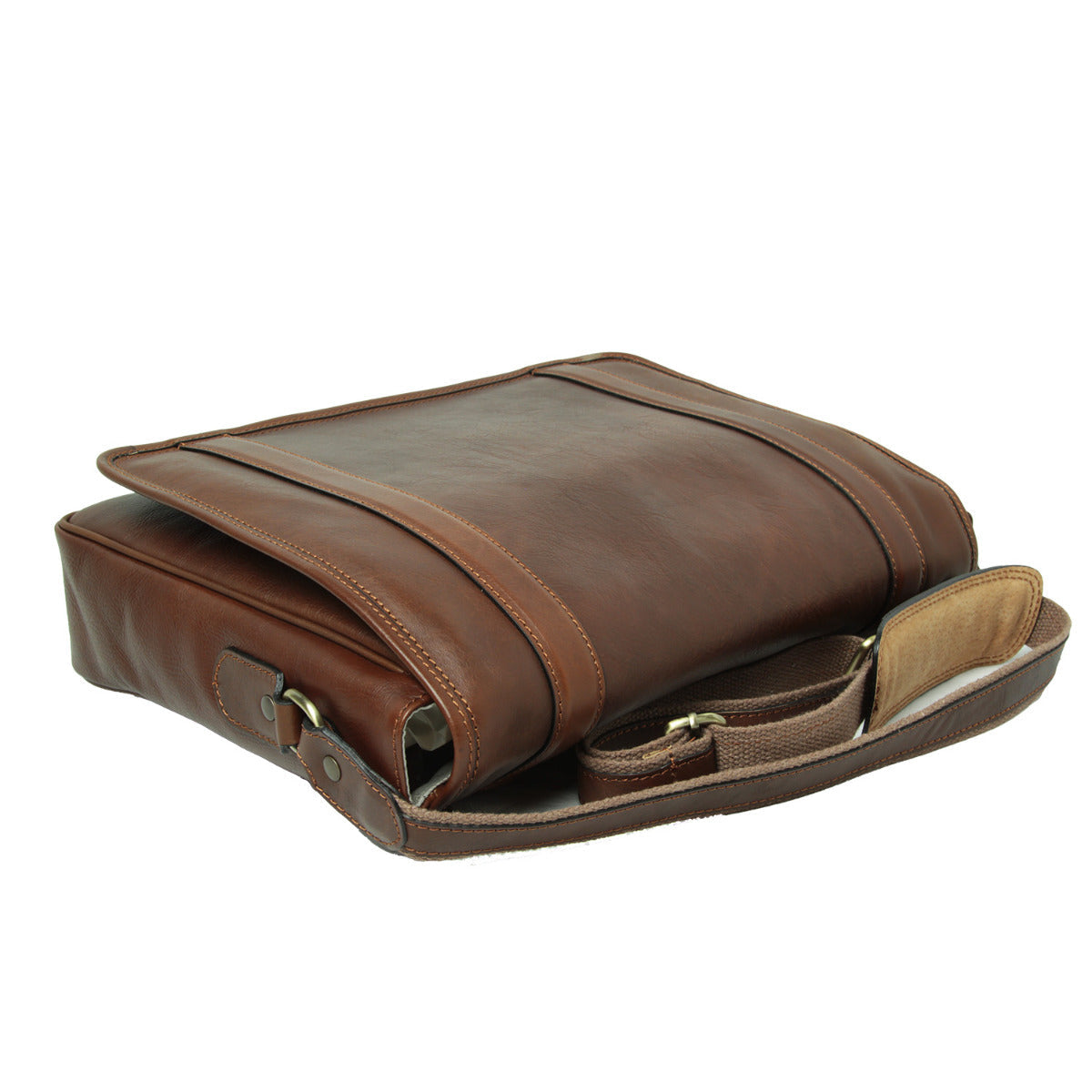 Soft Calfskin Leather Messenger Bag | Office & Business