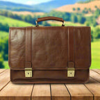Calfskin Leather Briefcase | Business & Work