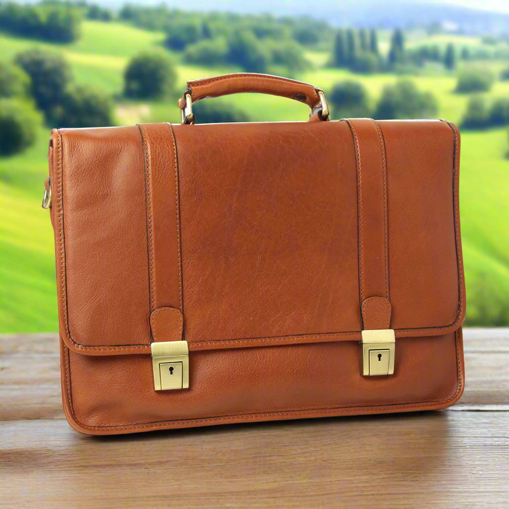 Calfskin Leather Briefcase | Business & Work