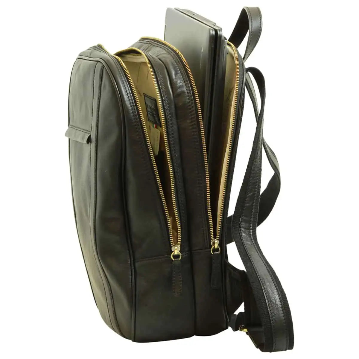 Soft Calfskin Leather Laptop Backpack | Travel & Work