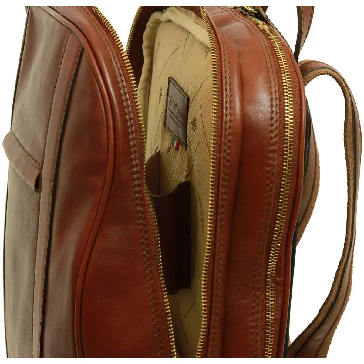 Soft Calfskin Leather Laptop Backpack | Travel & Work