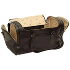 Round Metal Zip Leather Travel Bag | Business Trips & Holidays