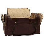 Round Metal Zip Leather Travel Bag | Business Trips & Holidays
