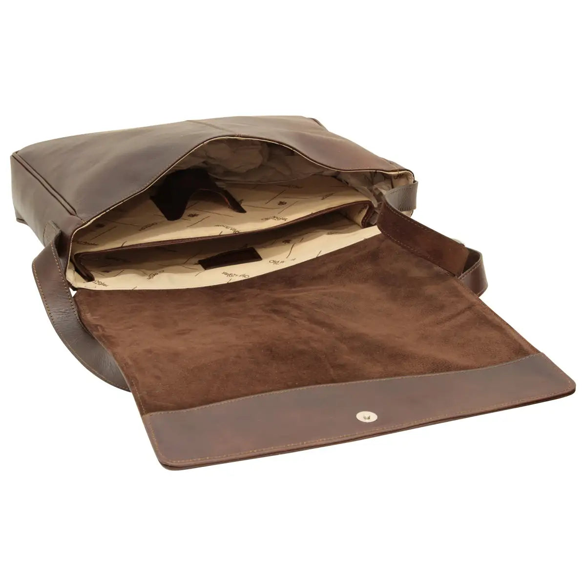 Cowhide Leather Messenger Bag | Travel & Everyday Use