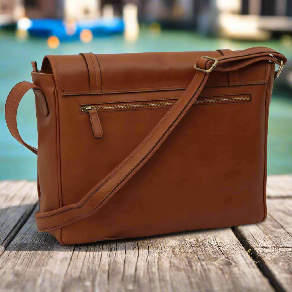 Large Leather Bag with Magnetic Closure | Work & Office