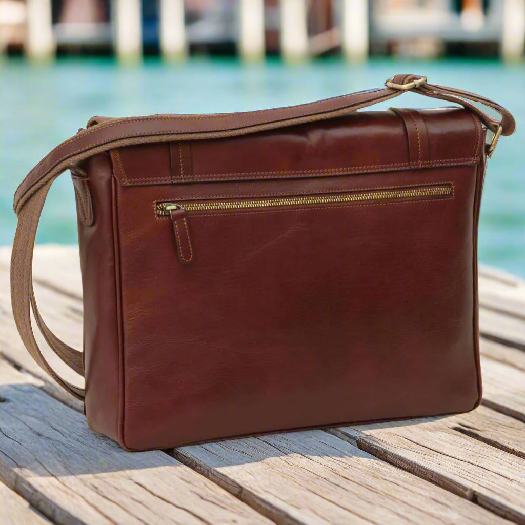 Large Leather Bag with Magnetic Closure | Work & Office