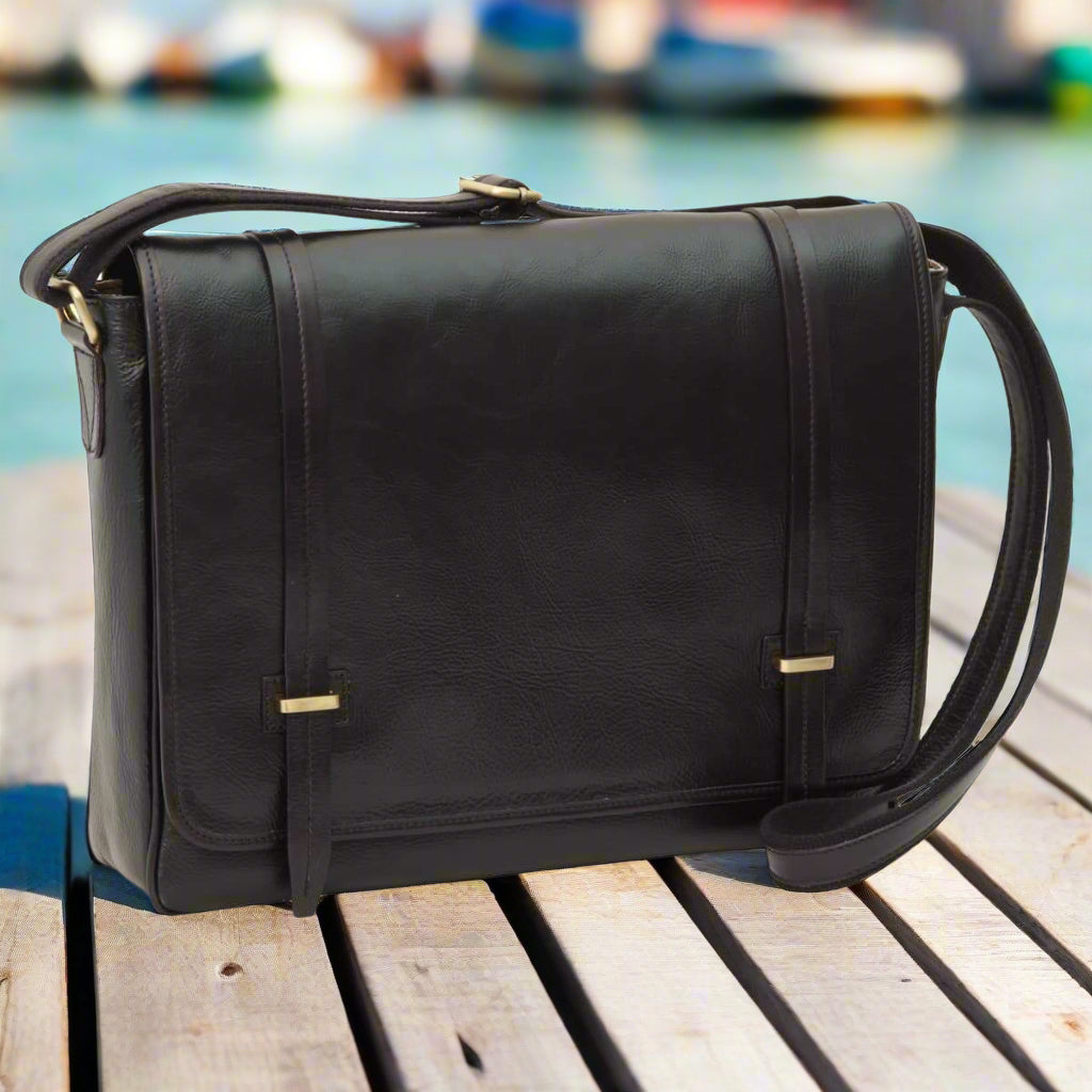 Large Leather Bag with Magnetic Closure | Work & Office