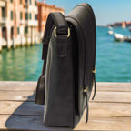 Large Leather Bag with Magnetic Closure | Work & Office