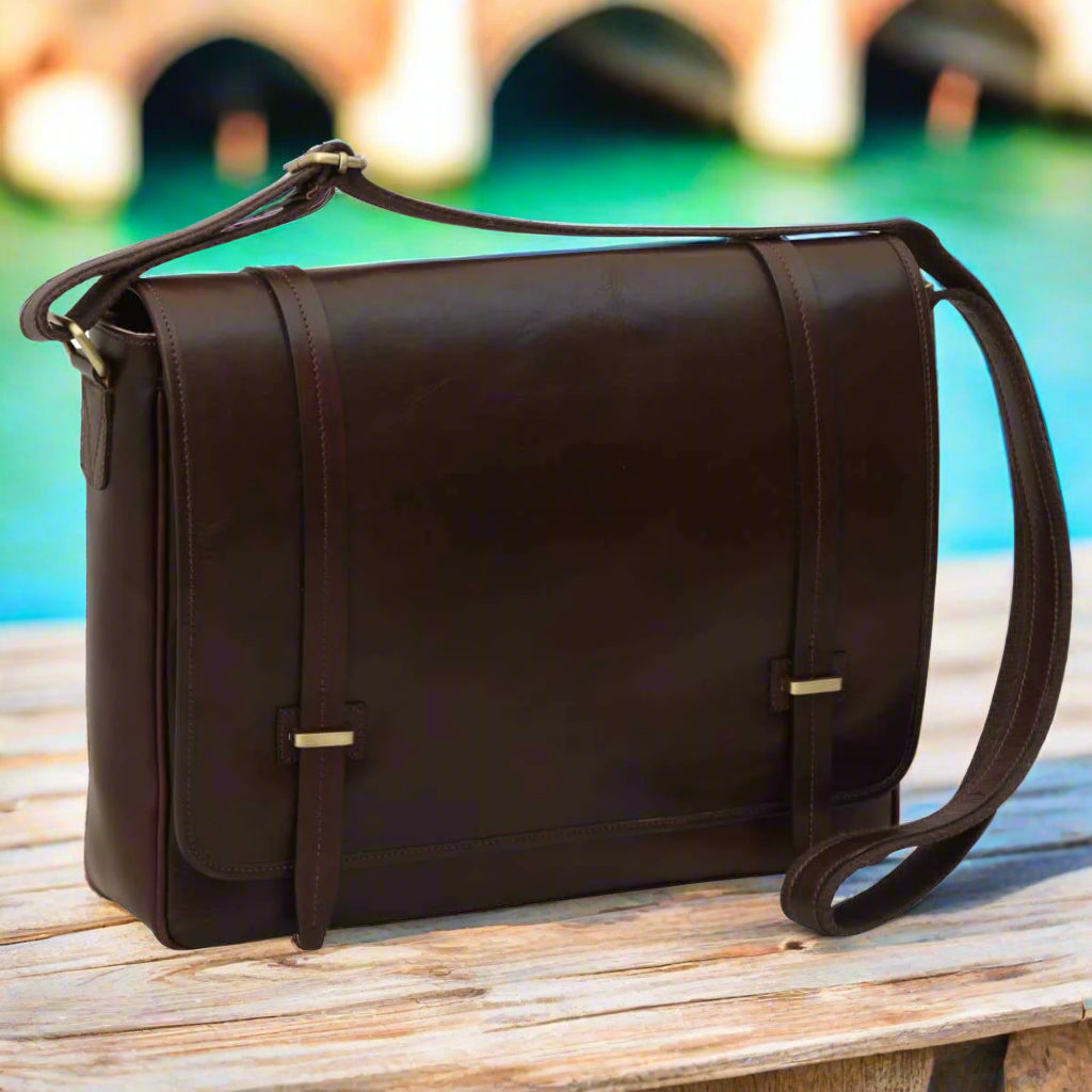 Large Leather Bag with Magnetic Closure | Work & Office