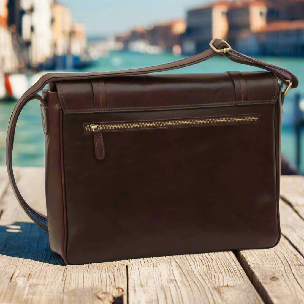 Large Leather Bag with Magnetic Closure | Work & Office