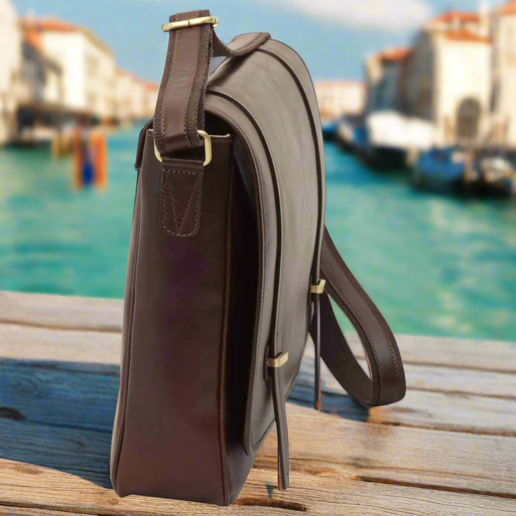 Large Leather Bag with Magnetic Closure | Work & Office
