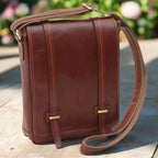Medium Leather Bag with Double Magnetic Closure | Everyday Use & Travel