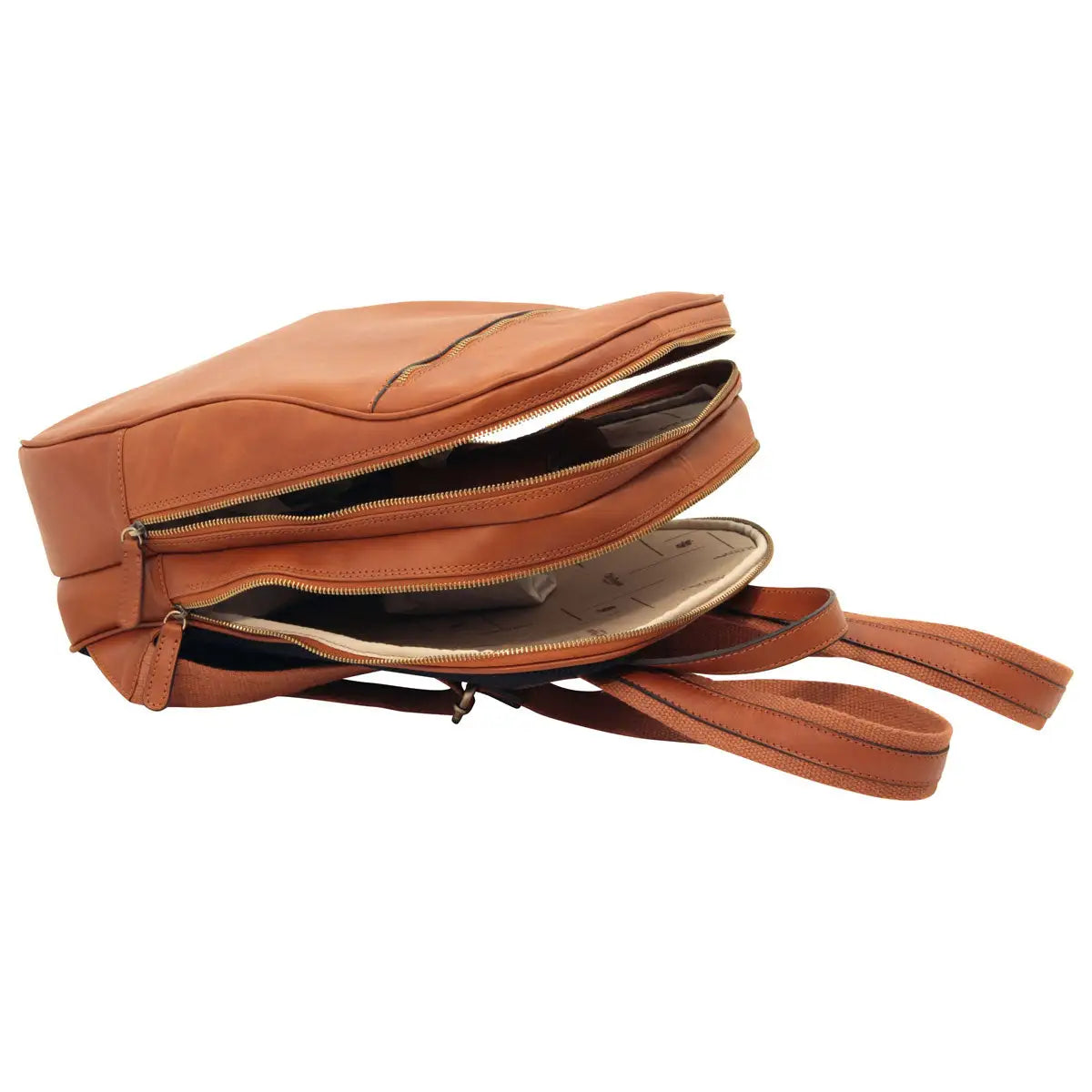Leather Backpack with Exterior Zip Pockets | Travel & Work