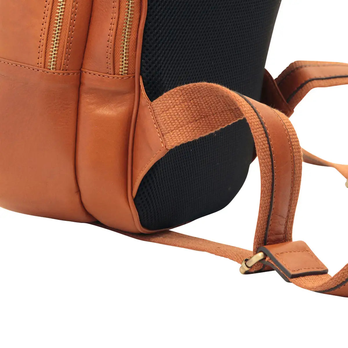 Leather Backpack with Exterior Zip Pockets | Travel & Work