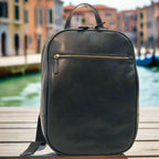 Leather Backpack with Exterior Zip Pockets | Travel & Work