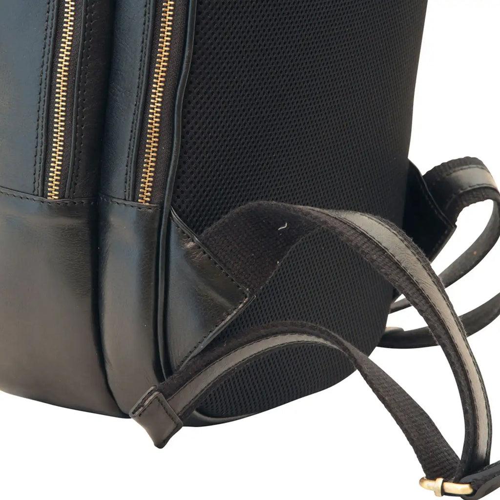 Leather Backpack with Exterior Zip Pockets | Travel & Work