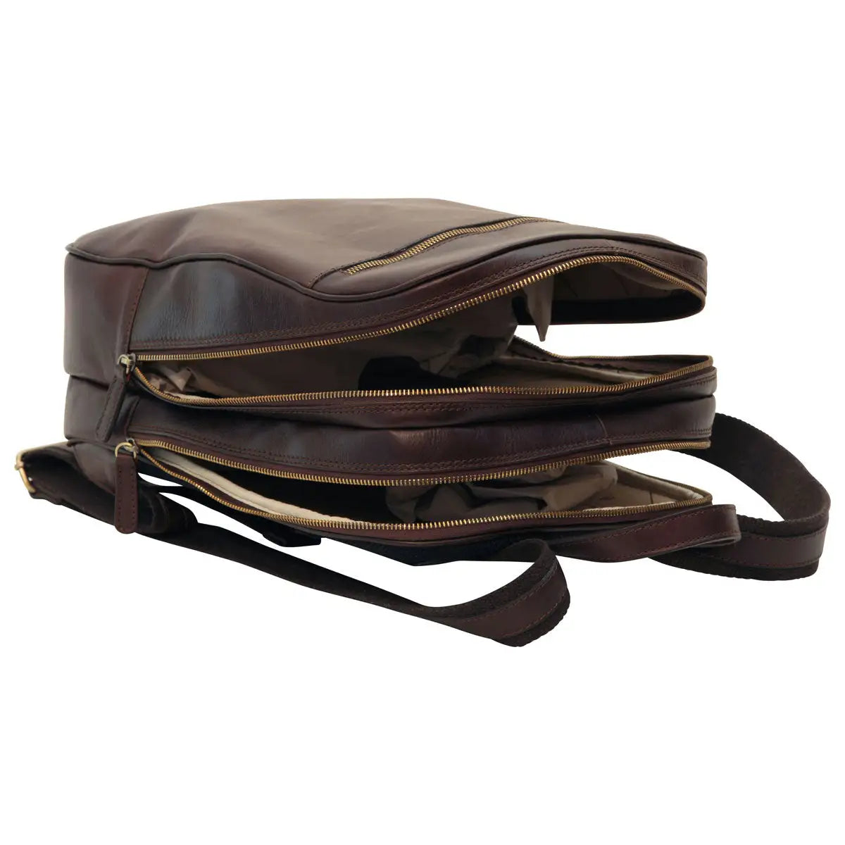 Leather Backpack with Exterior Zip Pockets | Travel & Work