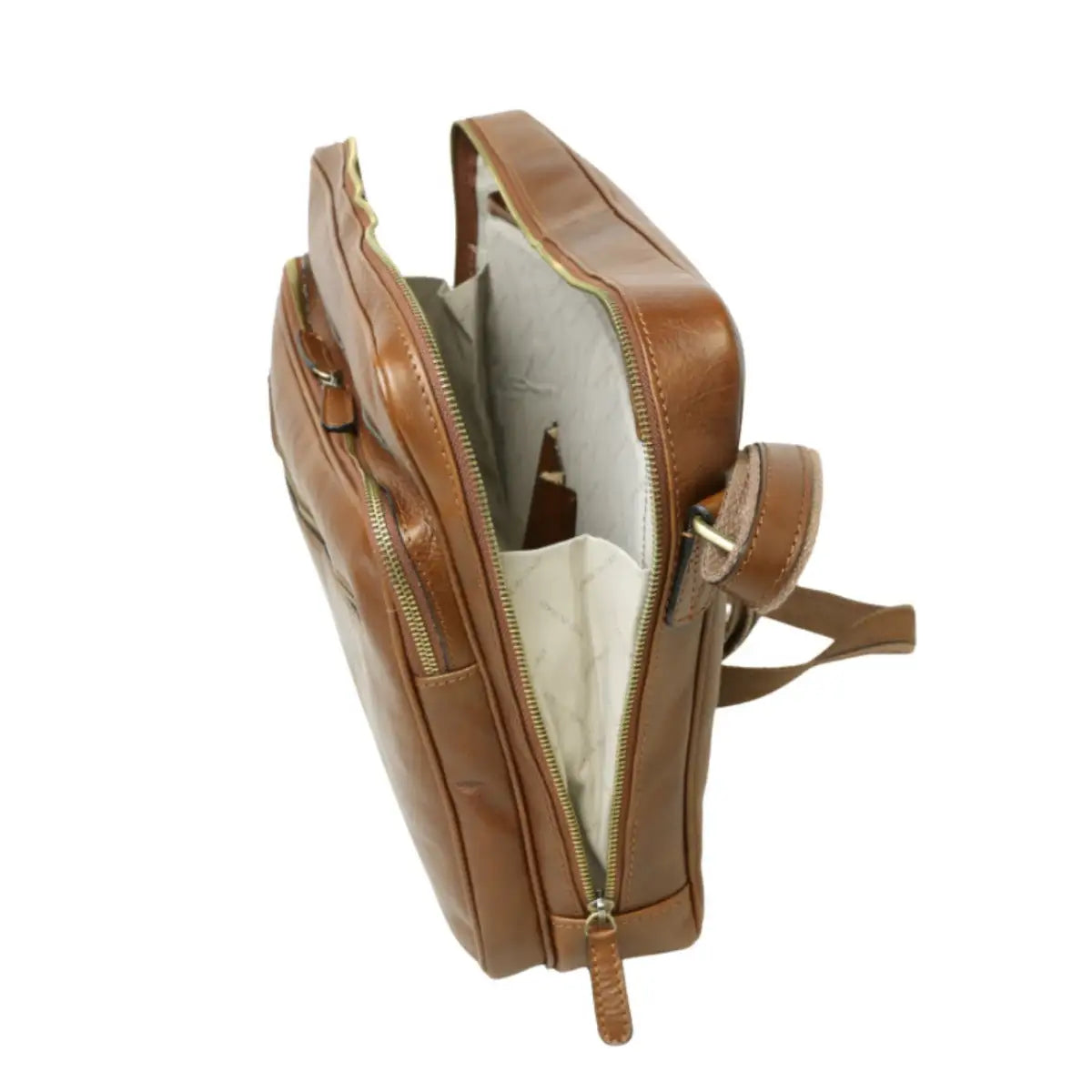 Large Leather Bag with Zip Closures | Travel & Everyday Use