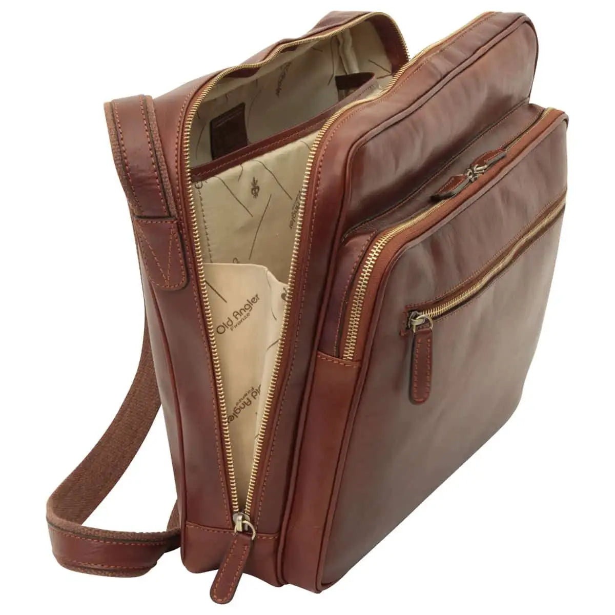 Large Leather Bag with Zip Closures | Travel & Everyday Use