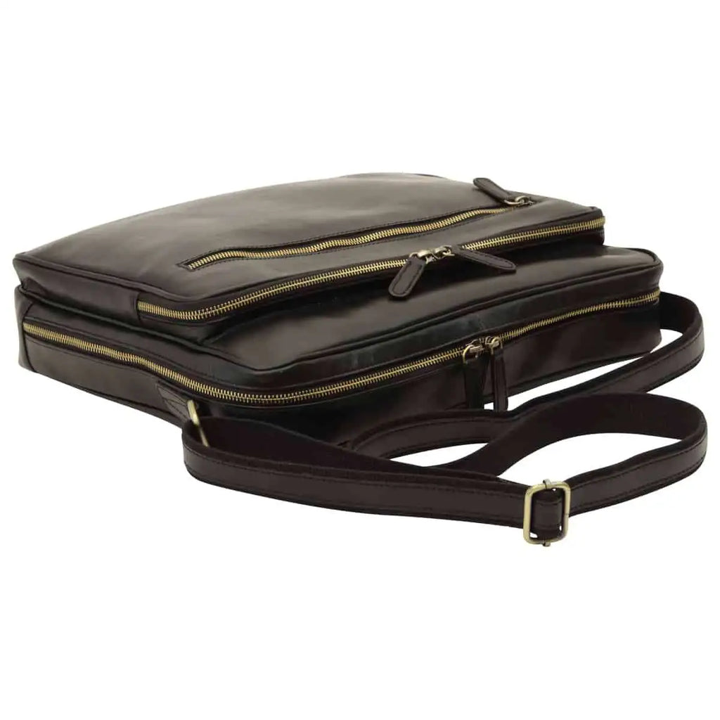 Large Leather Bag with Zip Closures | Travel & Everyday Use