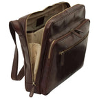 Large Leather Bag with Zip Closures | Travel & Everyday Use